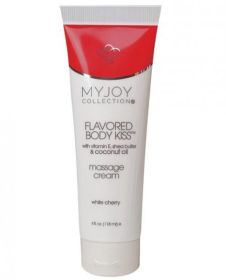 Flavored Body Kiss Massage Cream White Cherry 4oz