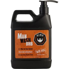 GIBS GROOMING by GIBS GROOMING MAN WASH BHB (BEARD; HAIR; AND BODY) 33.8 OZ