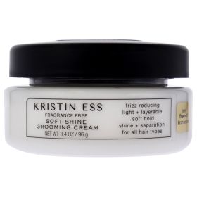 Fragrance Free Soft Shine Grooming Cream by Kristin Ess for Unisex - 3.4 oz Cream